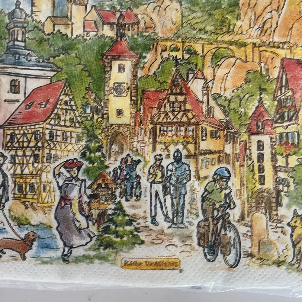 NWT Vintage German Heritage Deutschland Paper Napkins Pack of 20